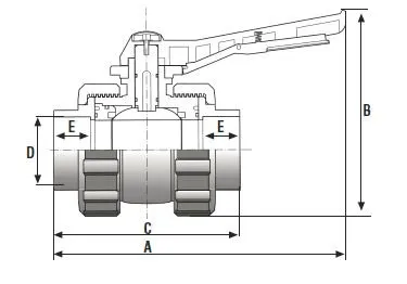 ZAWÓR KULOWY PVC KW/KW